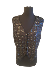DEBBIE REYNOLDS PERSONAL SEQUIN AND BEADED VEST