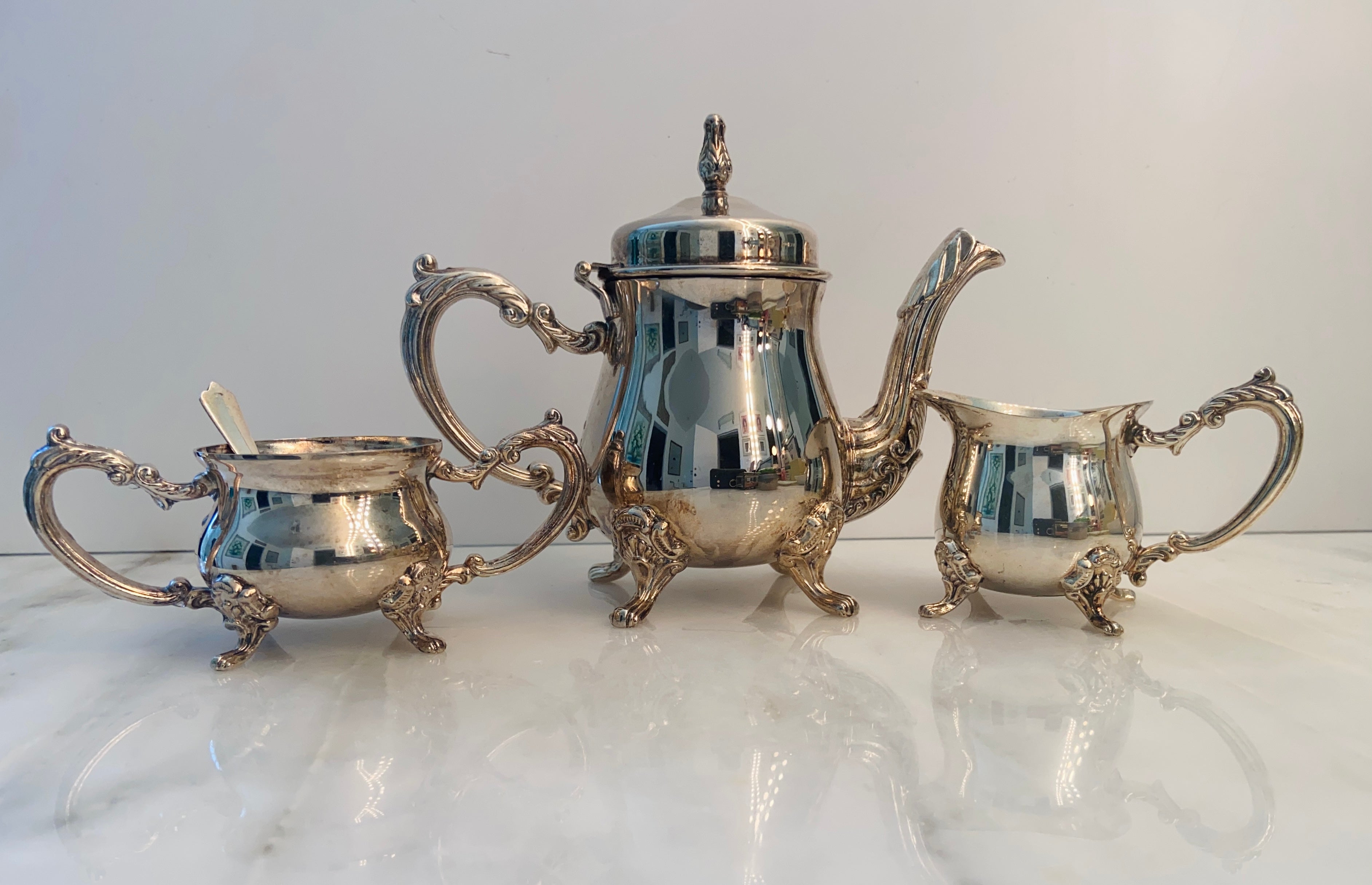 Debbie Reynolds Personal Miniature Silver Tea Set