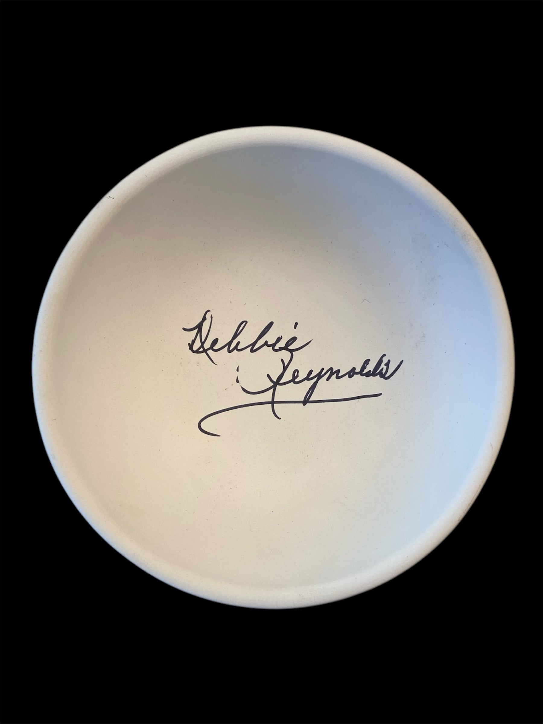 Debbie Reynolds Signed Ceramic Pottery Bowl