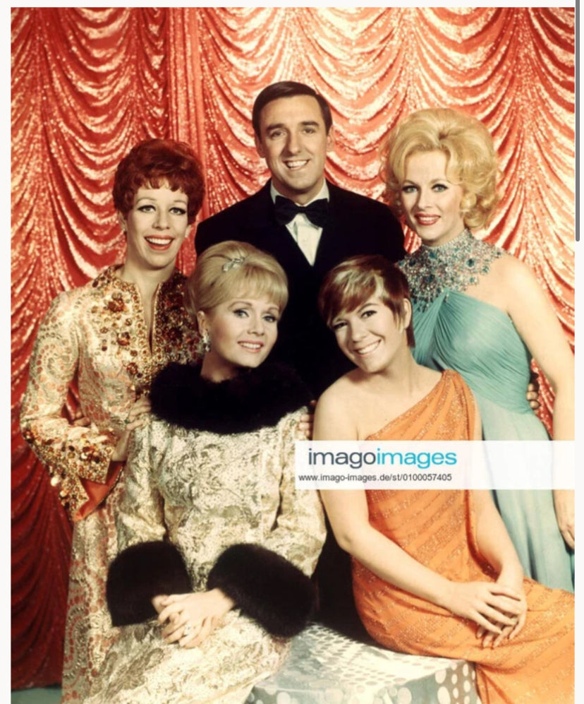Debbie Reynolds Personal Gold Leaf Lame Gown with Mink and Rhinestone Accents