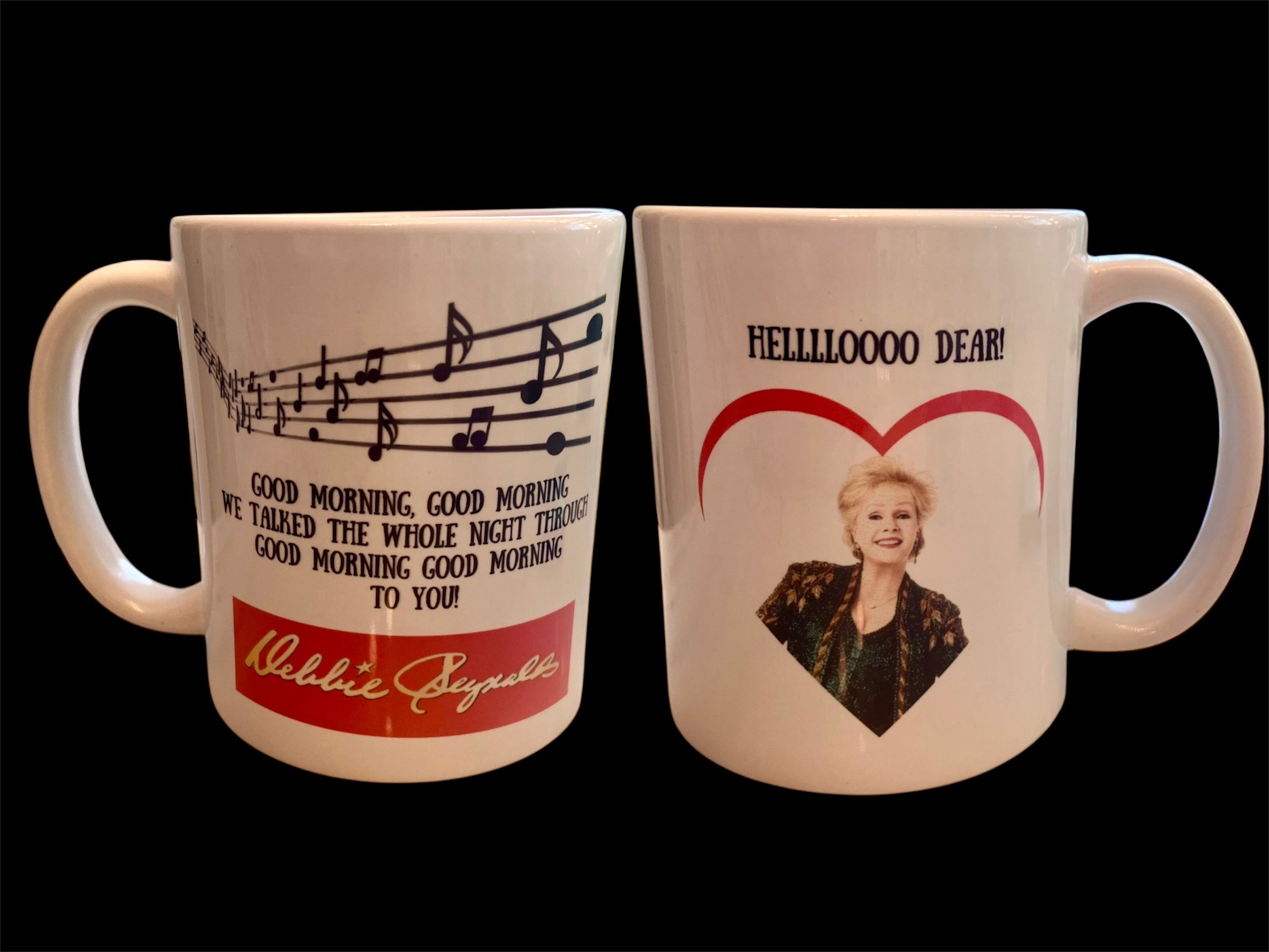 GOOD MORNING COFFEE MUG/DEBBIE CREAM/MEMORIAL PIN (plus Free Shipping! Only 1 Still Available)