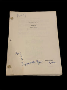 **VERY RARE ITEM**. Carrie Fisher Draft of "Surrender The Pink" Movie Script