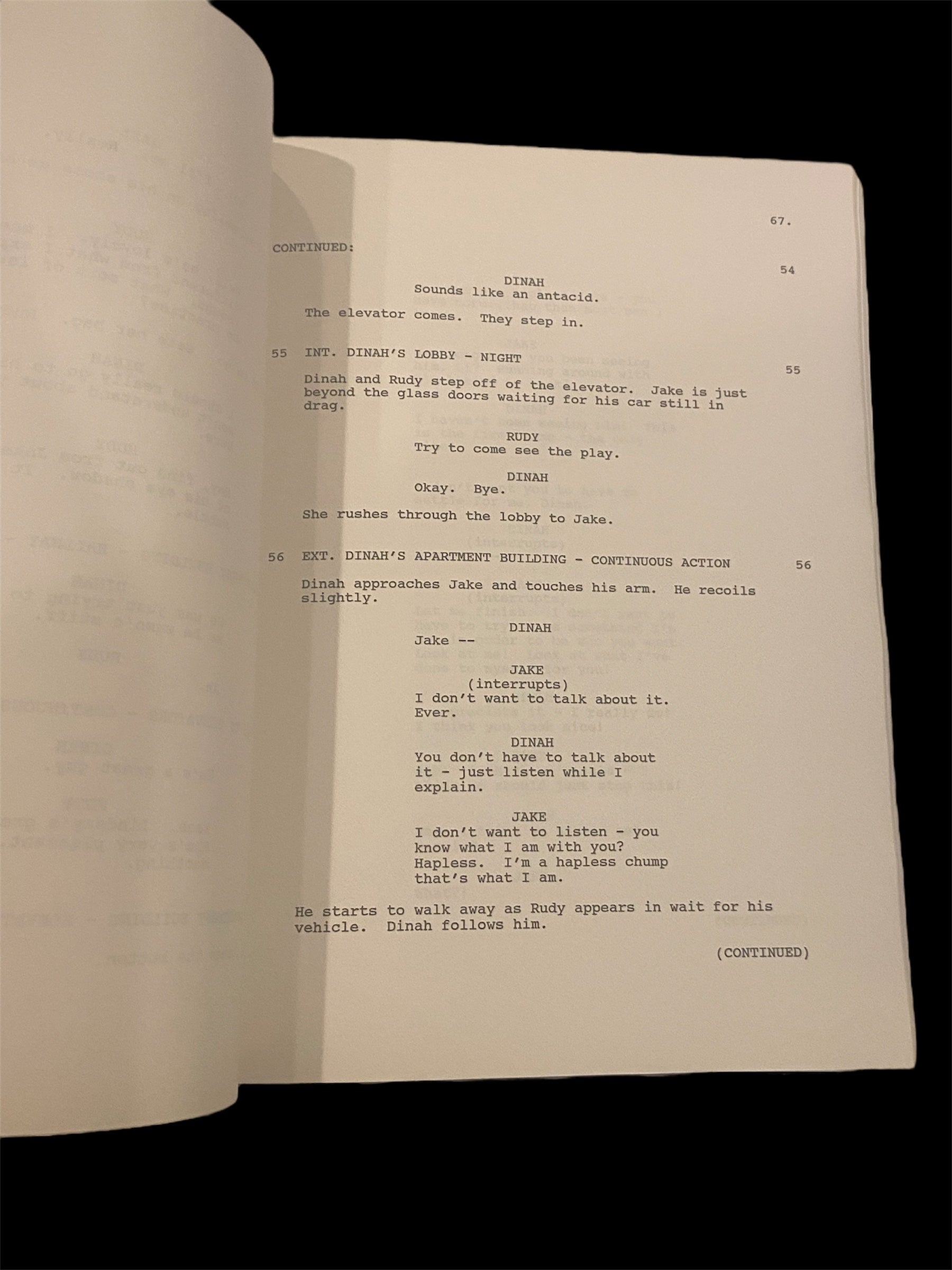**VERY RARE ITEM**. Carrie Fisher Draft of "Surrender The Pink" Movie Script