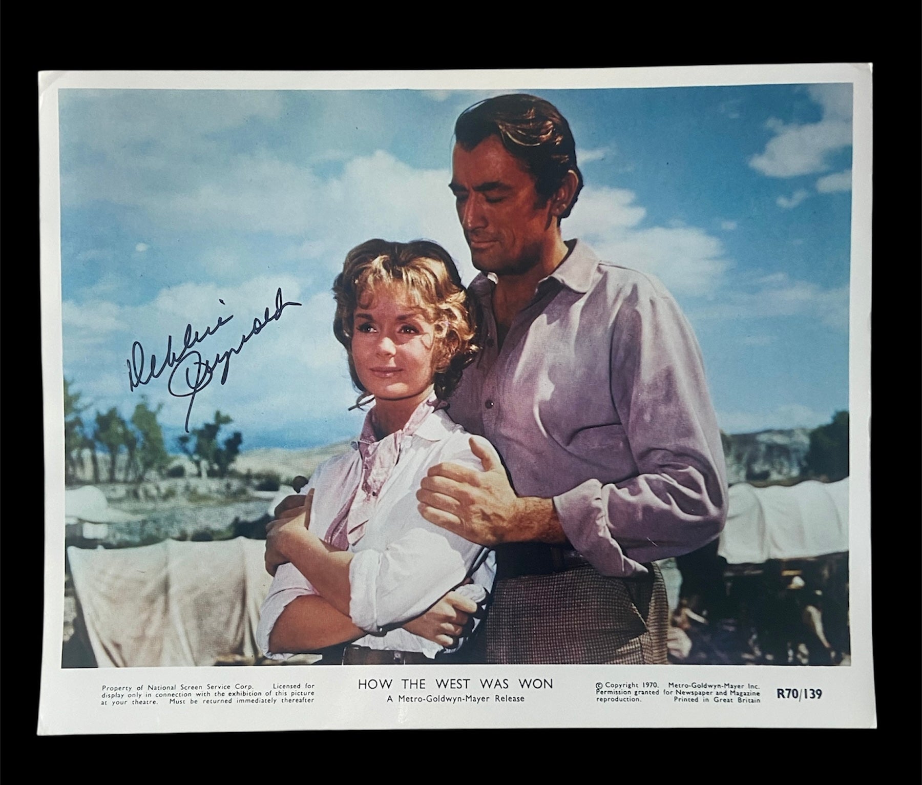 DEBBIE REYNOLDS SIGNED HOW THE WEST WAS WON 8X10