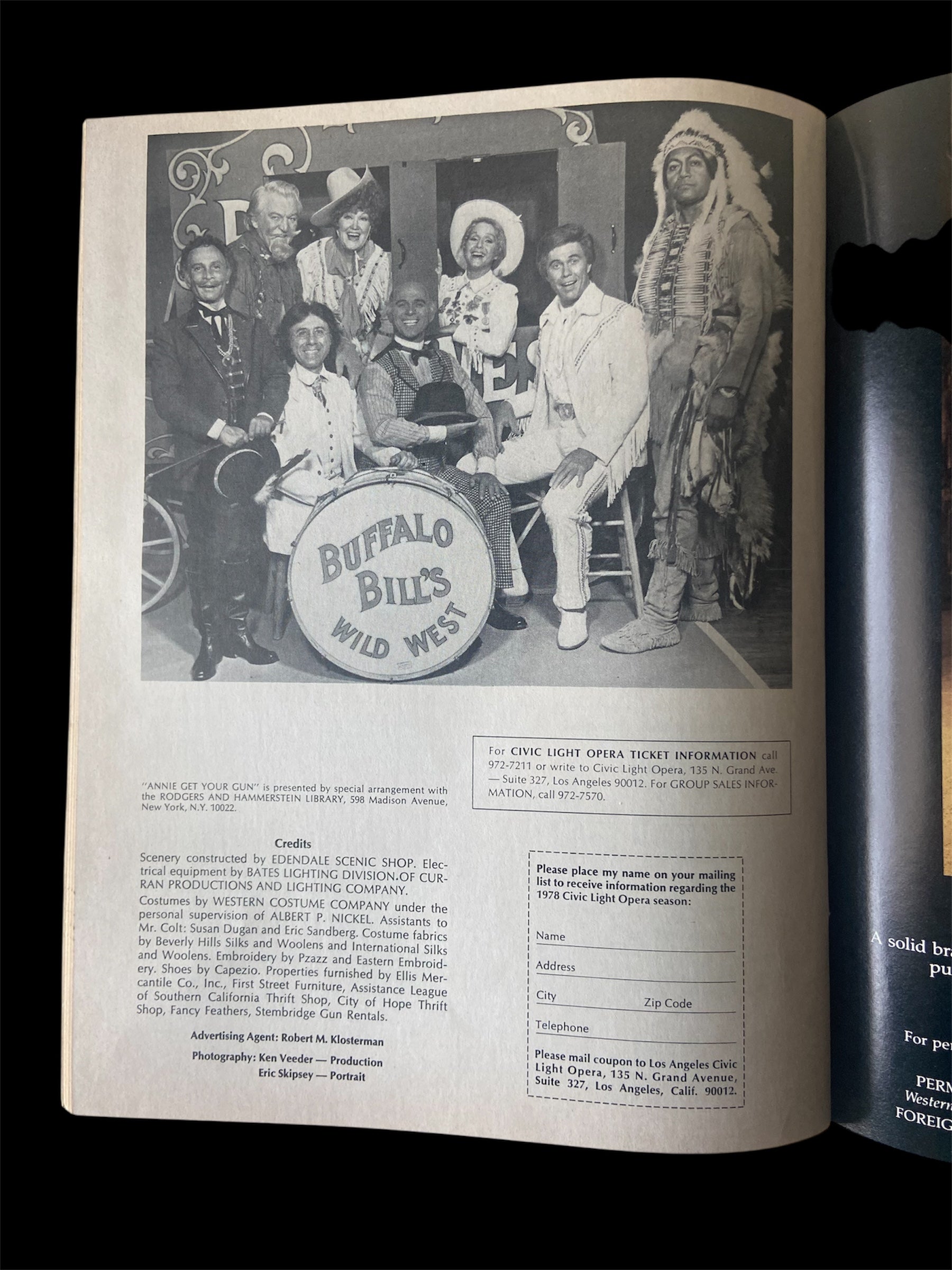 DEBBIE REYNOLDS PERSONAL PROGRAM FROM "ANNIE GET YOUR GUN"