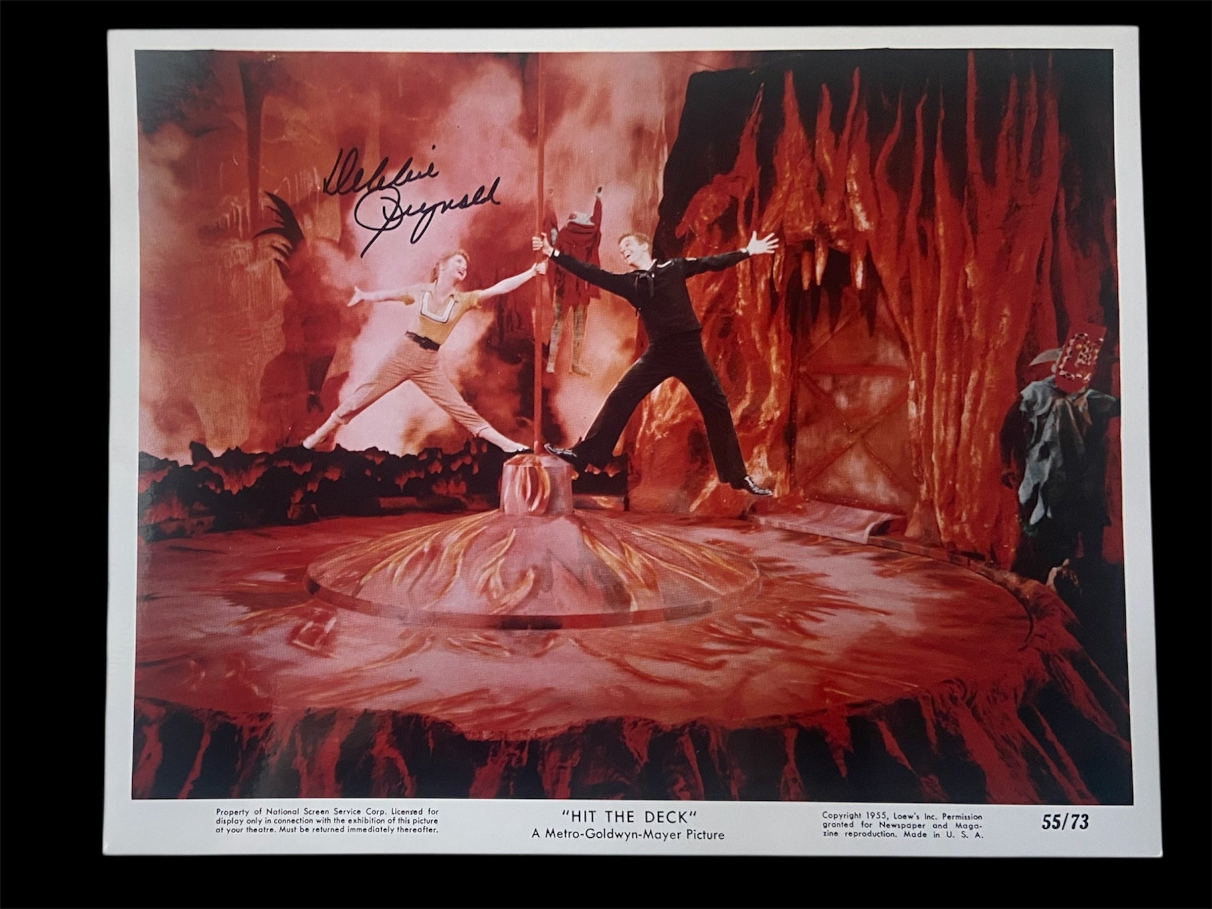 DEBBIE REYNOLDS SIGNED 8X10 "HIT THE DECK" PHOTO