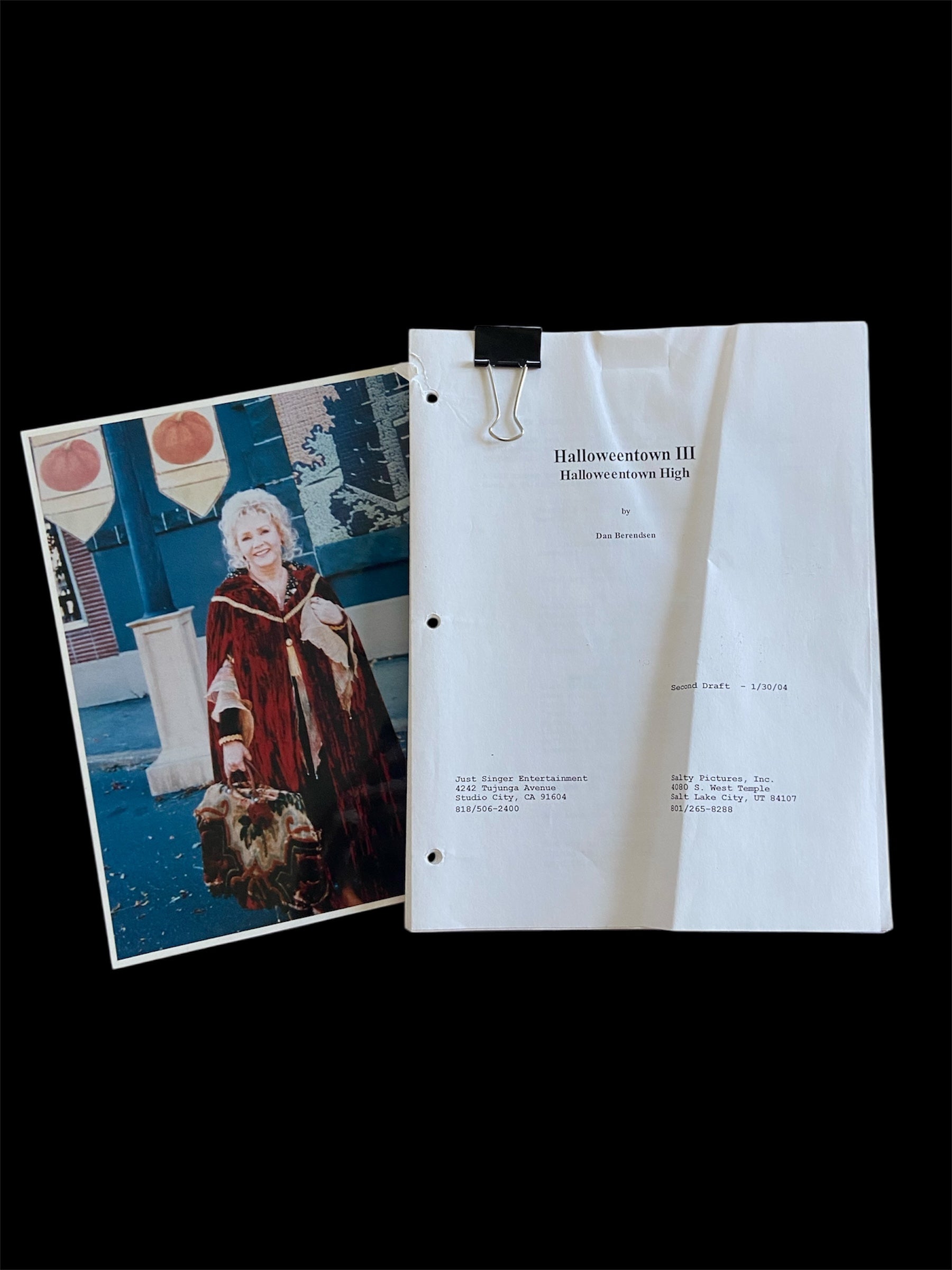 Debbie Reynolds Personal Halloweentown High Script & Signed Photo