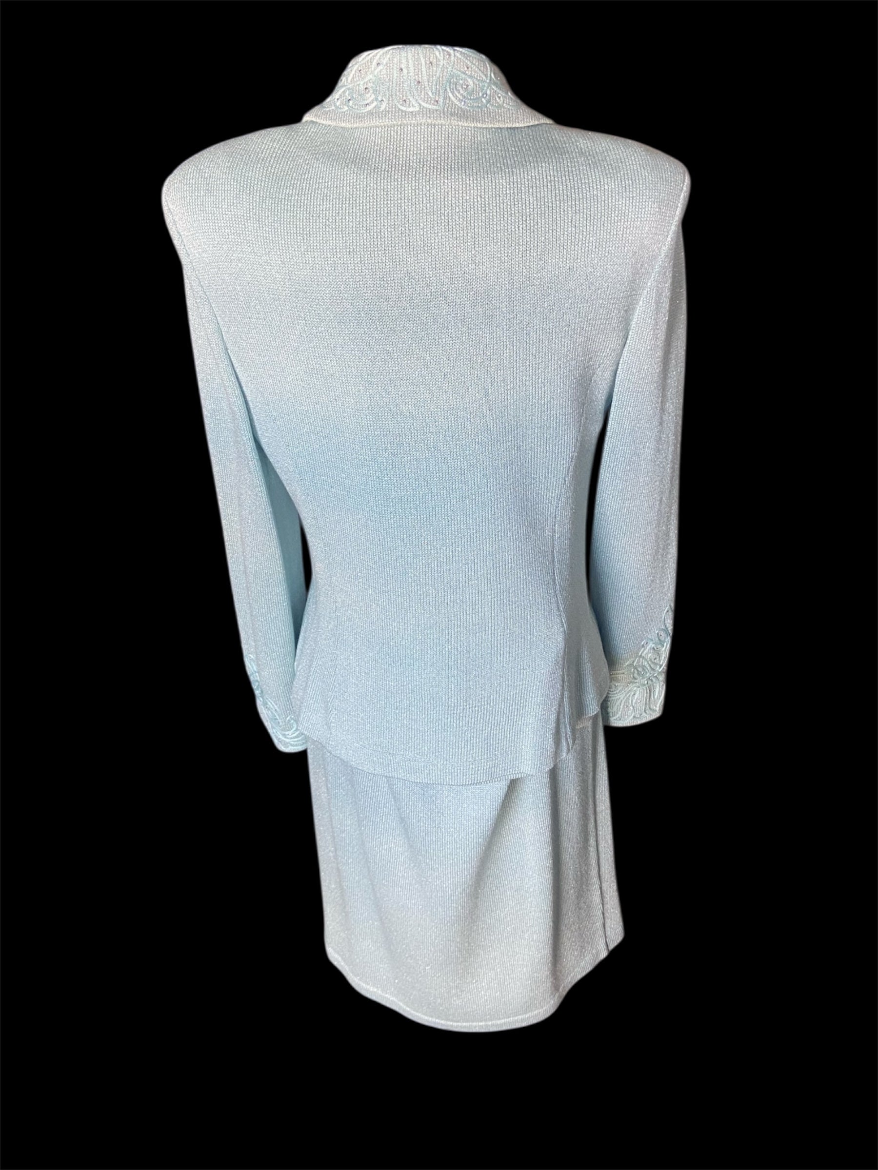 Debbie Reynolds Personal Baby Blue St John Suit Ensemble worn on "Will & Grace"