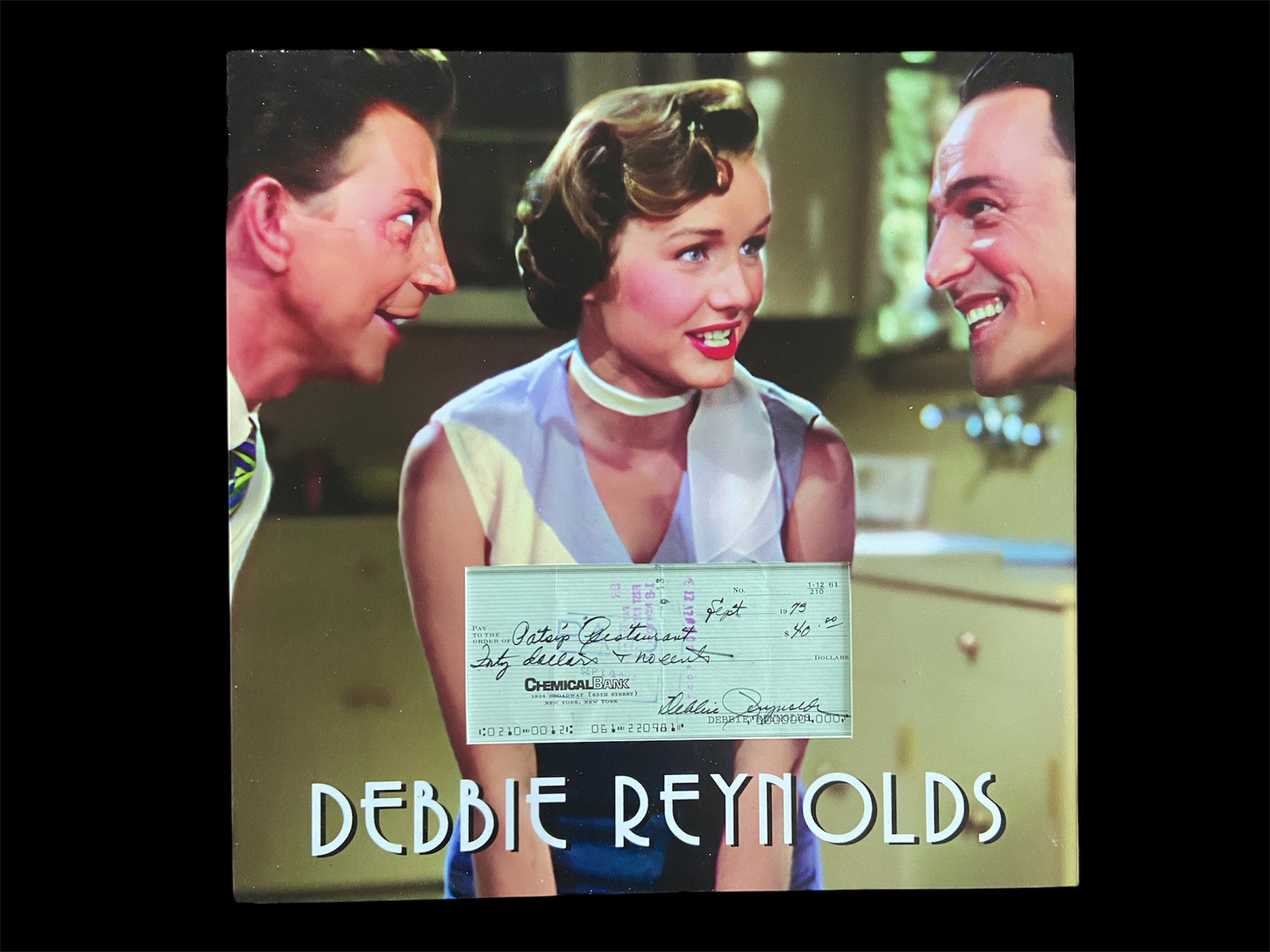 Debbie Reynolds Signed Check with Matted Frame (1973 check to "Patsy's Restaurant")